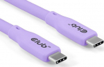 Club3D USB-C kuni USB-C kaabel CAC-3004 2m, lilla, 20Gbps, 4K 60Hz, 240W, Apple Fast Charge