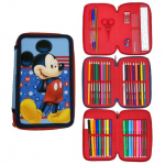 Disney Mickey t&auml;idetud pliiatsitops, 3 sektsiooni