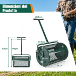 Komposti laotaja 67,5x40x113 cm roheline metall