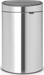 Brabantia Atkritumu tvertne Touch 23/10 litru - Matt Steel Fingerprint Proof