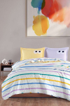 Eponj Home voodikate padjap&uuml;&uuml;ridega Funny - kollane, sirelililla, 200x220 cm, erinevad v&auml;rvid