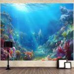 V&auml;ike Merineitsi Peoteema Taustaplakat Pickify, 179.83cm X 229.87cm