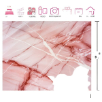 Stiilne Marmor Fototaust Tekstuuriga Pickify, 230*180cm/90.5*70.8inch