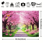 Kirsi&otilde;ite Metsatausta Dekoratsioon Pickify, 180*230cm/70.8&times;90.5inch