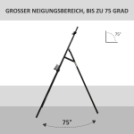 Kunstniku statiiv, 134,5 cm, l&otilde;uenditele kuni 108 cm, puidust, must