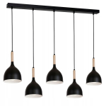 Luminex Noak Wood ripplamp, 5 E27 pesa
