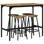 Baarilaud 4 tooliga, metall, 110x50 cm, 5 tk