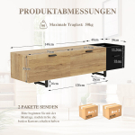 TV kapp, puit must, LED, 180x38x49cm, 50kg