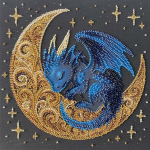 Keskmise suurusega helmestikandi komplekt Abris Art "Kuuvalguse legendide v&auml;ike kangelane" 20 x 20 cm AAMB-130