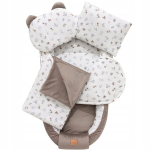 Beebi pesa komplekt 5in1 COCOON MUSLIN COTTON VELVET kahepoolne JUKKI XXL