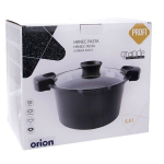 Graniitkattega kleepumiskindel kastepott - ORION - 24 cm - 5,5 L - Induktsioon - Kaas drenaažiga - Alumiinium