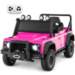 Land Rover Defender elektriauto lastele, roosa