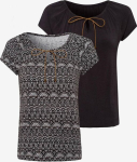Naiste pluus Lascana must, 2 tk komplekt, XXXL