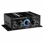 Mini stereo v&otilde;imendi, 400 W, RCA, AUX, 2 kanalit, 1 tk