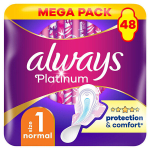 Always Platinum Normal Size 1 H&uuml;gieenisidemed Tiibadega, 48 tk