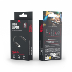 3,5 mm emane Audio Jack adapter isasele Lightningile, kompaktne 13,5 cm Maxlife must