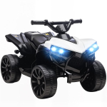 Laste neljarattaline ATV, 6 V, elektriline, muusika ja LED-tuledega, kuni 25 kg, valge