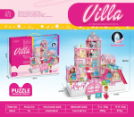 MEGA roosa villa valgustusfunktsiooniga 275 osa