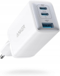 Anker 735 GaNPrime 65 W v&otilde;rgulaadija, 2 &times; USB-C ja 1 &times; USB-A, valge