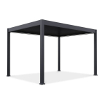 Paviljon Pergola Elegance Automatic 3x4 LED-iga, tumehall