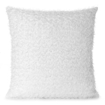 Karvane dekoratiivpadjakate 45x45 cm valge pika karvaga &ndash; TIFFANY