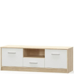 TV-alus Tips RTV 2D1S, 123x38x42 cm, valge/pruun