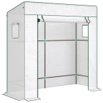 Kilekasvuhoone ventilatsiooniga 196 x 77 x 197 cm, valge