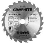 GRAPHITE saetera ketas 250 x 30 mm, 24 hammast