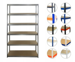 Metallist riiul Helios 196x75x45cm, 6 riiulit, 350kg/riiul