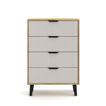 Kummut Mebelbos Borg Duo 4s, 70x38,9x102,4 cm, liivakarva/pruun