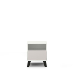 Voodi k&otilde;rval olev kapp Mebelbos Borg 1s, 40x38,8x45,6 cm, valge/liivav&auml;rvi