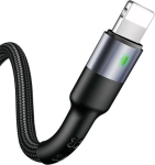 USAMS punutud kaabel Lightning 1M iPhone 12 13 14 15 kiirlaadimiseks