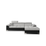 Pehme nurgadiivan NORE Ricardo, hall/must