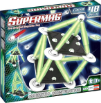 Magnetiline konstruktor Supermag Classic Glow, 48 osa