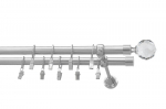 Kahene kardinapuu metallist 19 mm + 19 mm OLIMP, 400 cm, roostevaba teras