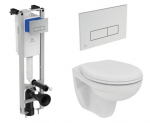 Seinale paigaldatav WC-poti komplekt Ideal Standard WC EUROVIT Rimless