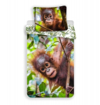 Voodipesukomplekt Orangutan, 140 x 200 cm + padjap&uuml;&uuml;r 70 x 90 cm