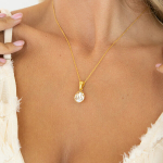 Naiste kaelakee DiamondSky "Crystal Drop (Honey)" Preciosa kristallidega DS01K258
