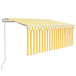 Markiis kardin/LED/tuuleandur, 3,5x2,5 m, kollane