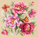 Tikkimiskomplekt Magic Needle "Flower Magic. Peonies" 140-001