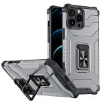 Crystal Ring Case Kickstand Tough Rugged Cover for iPhone 12 Pro Max black (Black)