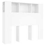 vidaXL voodipeatsi kapp, valge, 120 x 18,5 x 104,5 cm