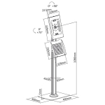 Teleri kinnitus Maclean tahvelarvuti statiiv MC-476W, 300mm, 400mm, valge, metall, 9.7-11", lukustatav, reguleeritav, katalooge ruum