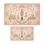Asir 2-osaline j&otilde;ulune vannitoavaipade komplekt Asr193, 40x60 cm, 60x100 cm, roosa