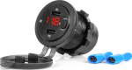 Amio autolaadija 2xUSB-C PD ja voltmeetriga ARTA1605