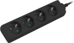 Lanberg pikendus PS0-04E-0150-BK, 1.5m, must, 4 t&uuml;&uuml;pi E pesa, laste kaitse