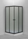 Du&scaron;ikabiinid Gotland Eko Black, 900 x 900 x 195 cm, madal alus