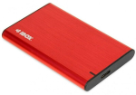 Ibox HD-05 IEUHDD5R, HDD/SSD korpus, 2.5", SATA III, USB 3.2 Gen 1, 5 Gbit/s, 10 TB, UASP, TRIM, Micro-USB B, alumiinium, punane