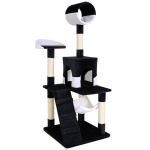 Leonto kraapimispost, must/valge, 133 cm