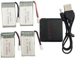4 tk Lipo aku 3.7v, 600 mAh Rc Quadricopter Drones Syma X5 X5C X5SC X5SW, Cheerson CX-30W, Skytech M68, Wltoys F949 koos laadijaga